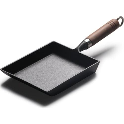 Heat Resistant Tools Mini Rectangle Japanese Style Kitchen No Coating Frying Pan Omelette Non Stick Tamagoyaki Cast Iron