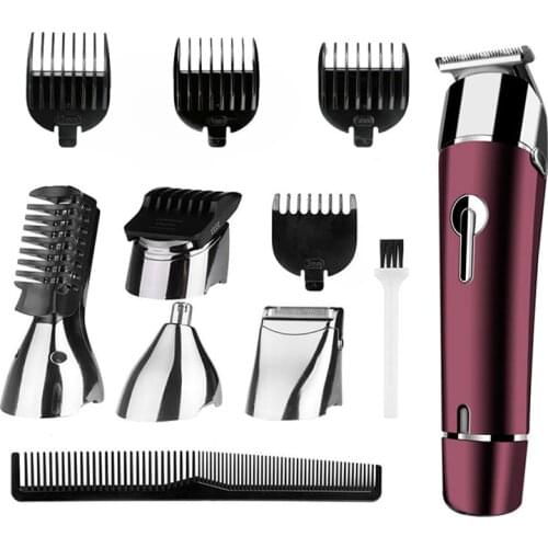 All in one wet dry hair trimmer beard grooming trimer facial body hair clipper professional hair cutting machine set for men