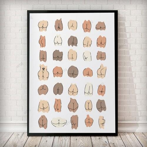 WTQ Sexy Ass Collage Battis Funny and Funny Bathroom Sign Canvas Painting Cute Wall Decor Wall Art Picture Room Decor Home Decor