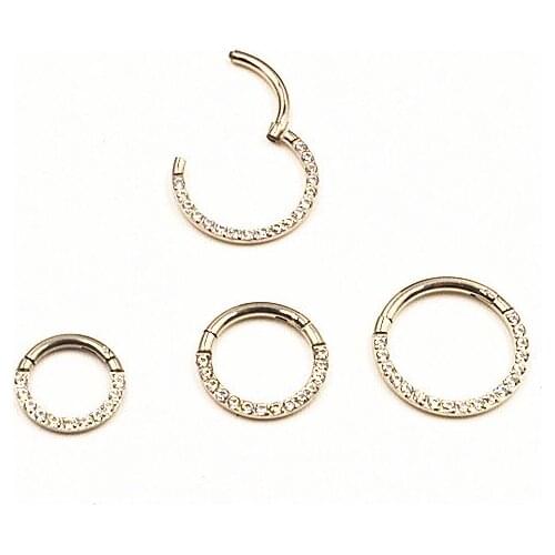 10pcs Body Jewelry Piercing - CZ Lip Labret Ring Ear Helix Daith Cartilage Tragus Earring Nose Septum Ring Bend 16gX6/8/10mm