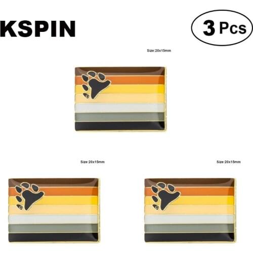Bear Pride Flag Lapel Pin Brooches Pins Flag badge Brooch Badges
