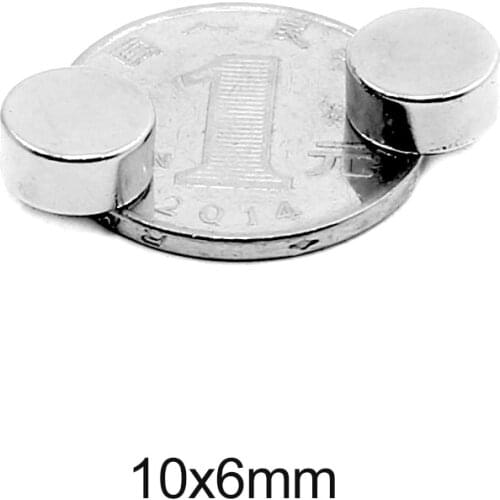 10~100PCS 10X6 mm Small Round Neodymium Magnets 10mm x 6mm N35 10*6 Strong Cylinder Rare Earth Magnetic Magnets Disc 10x6mm 10*6