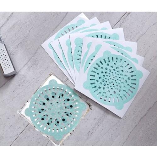 10pcs Disposable Bathroom Sewer Outfall Sink Drain Hair Strainer Stopper Filter Sticker Kitchen Supplies Anti-Blocking Strainer