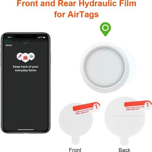 2/5 Sets Soft Hydrogel Film For Apple Airtag Locator Tracker TPU Protective Film For Airtags Screen Protector Stickers Not Glass