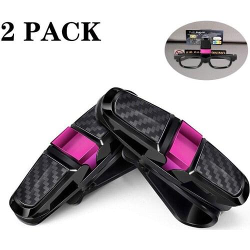 2PCS ABS Sun Visor Clip Sunglasses Holder for Car Sun Visor Car Sunglasses Clip Glasses Hanger Mount Automobile Glasses Holders