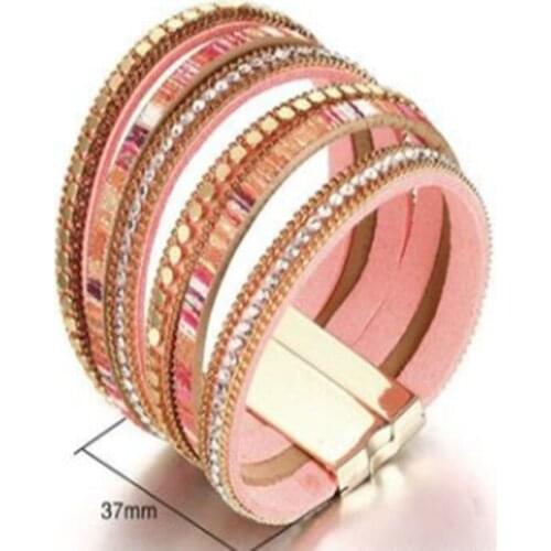 2021 Trendy And Simple Style Alloy PU Leather Material Magnet Buckle European And American Style Suitable For Women Jewelry