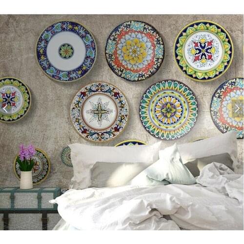 Custom papel de parede 3d, Bohemian ethnic style brick wall mural for living room bedroom dining room background wallpaper