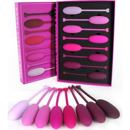 8 pcs set Safe Silicone Smart Ball Kegel Ball Ben Wa Ball Vagina Tighting Exercise Machine Vagina Geisha Ball Vibrator for Women