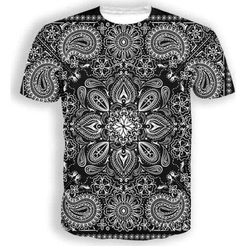 New Bandana Pattern 3D Print Causal Clothing Fashion Men Women Hip HopT-shirt Plus Size S-7XL harajuku graphic t shirts