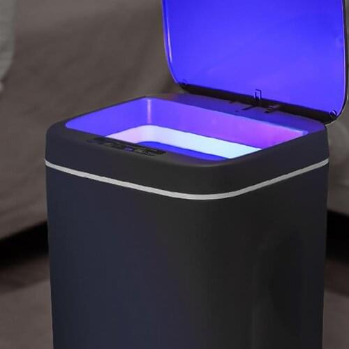 Touchless Trash Bin Kitchen Household USB Charging Smart Trash Can Automatic Induction Dustbin With Lid Smart Sensor Waste Bin