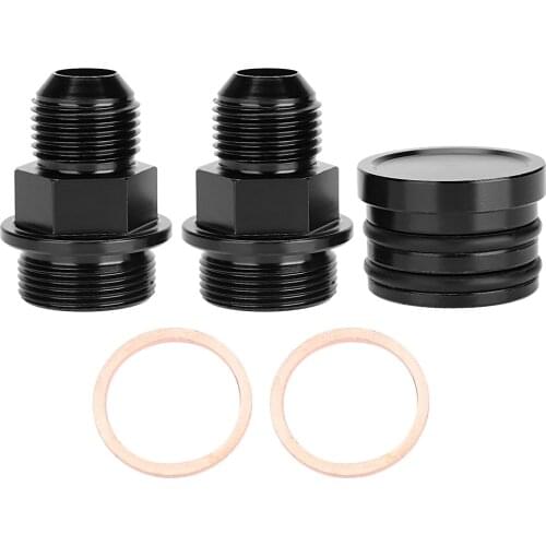 Catch Can Rear Block Breather Plug & Fittings M28-10AN Fit for Honda B16 B18C
