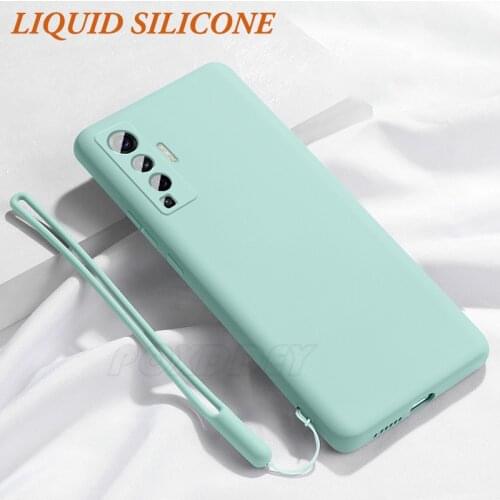 Liquid Silicone Lanyard Phone Case For OPPO Realme X C11 C12 C15 C20 GT Neo 7i 5i XT X2 5 7 8 Pro Soft Cover Coque with Strap