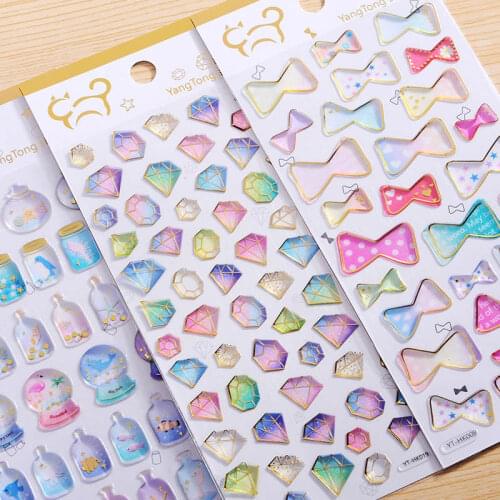 Childrens Handicrafts Toys Three-dimensional Epoxy Stickers Korean Manual Mobile Phone Photo Diary Book Decorative Stickers