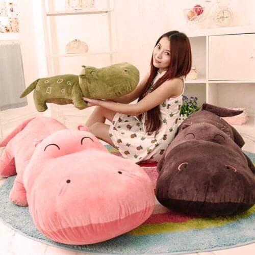 Dorimytrader cuddly soft cartoon lying hippo plush toy large stuffed animal hippos doll pillow gift decoration 120cm 140cm 160cm
