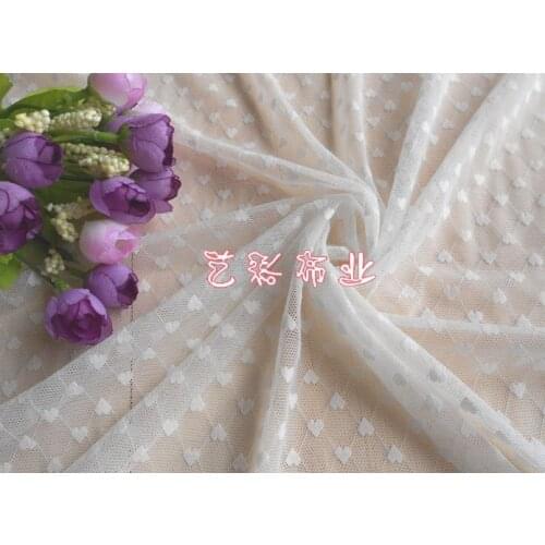Quality elastic white black lace fabric romantic peach love wedding background cloth curtain fabric diy clothing accessories