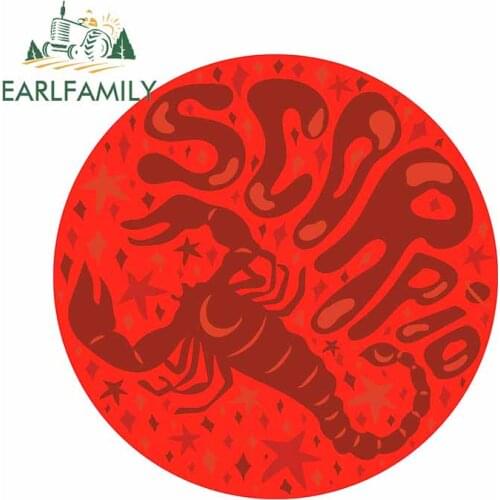 EARLFAMILY 13cm x 12.7cm For Scorpio Creative Car Stickers Waterproof Decal Campervan Decals Scratch-Proof Decoration