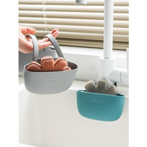 Kitchen Sink Drainage Basket Household Racks Hanging on a Faucet Dishwashing Cloth Sponge Sink Storage Hanging Bag