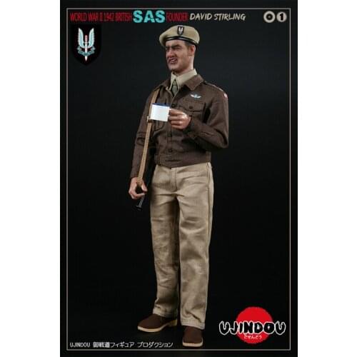 1/6 Soldier Model Gift UD90001 World War II British Royal Special Air Service Regiment David Sterling Ornaments Collectible