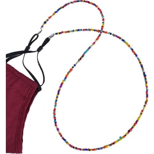 Colorful Beads Mask Chain Necklace for Men Women Multifunction Anti-lost Strap Lanyard Necklaces Fashion Jewelry Drop Shipping