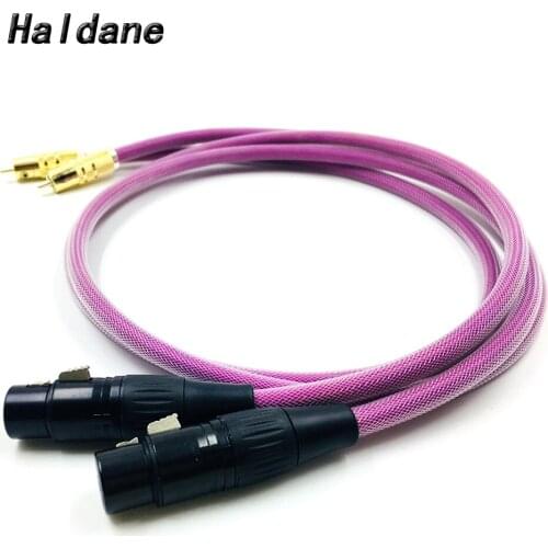Haldane Pair HIFI Cardas 2RCA Male to 2XLR Female Cable XLR Balanced Reference Interconnect Audio Cable with XLO HTP1 Cable