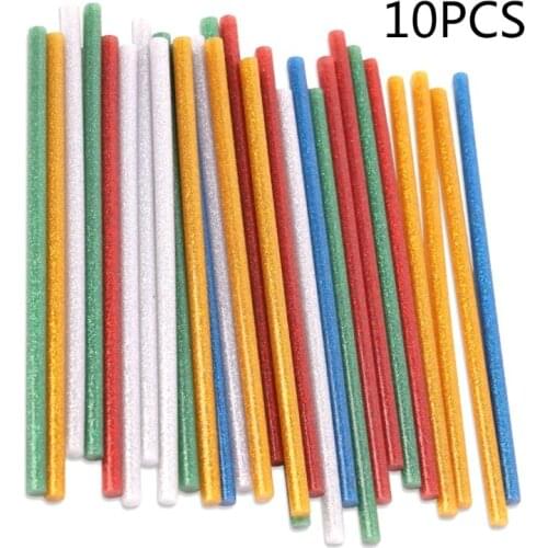 10Pcs/set Strong Adhesive Hot Melt Glue Sticks, Professional 7mm/0.28In Transparent Glue Gun for DIY Craft Making