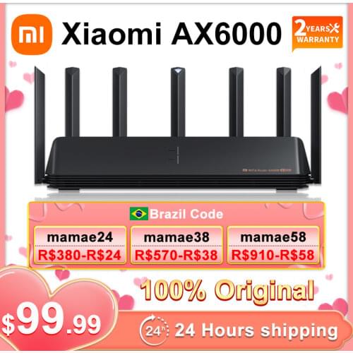 New 2021 Xiaomi Router AX6000 AIoT Router 6000Mbs WiFi6 VPN 512MB CPU Mesh Repeater External Amplifier