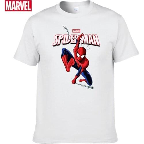 Marvel The Avengers spiderman t shirt Comfortable Breathable 100% cotton Fashion clothes for teens Summer Tops Men t-shirt #73