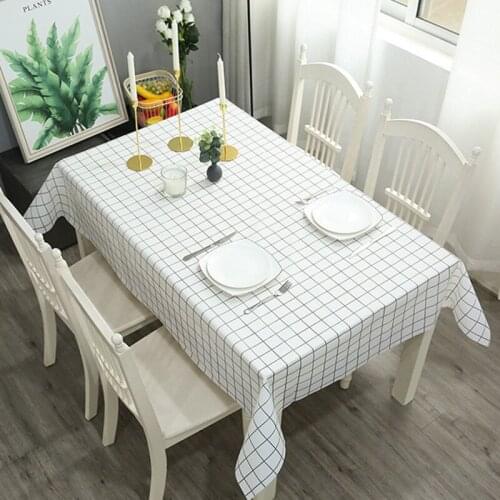 Table Cloth PVC Waterproof Oilproof Dining Tablecloth Kitchen Decorative Rectangular Coffee Cuisine Party Table Cover Map