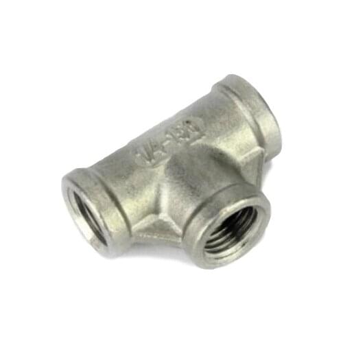 STAINLESS EQUAL TEE WITH INTERNAL 1/4 BSP THREAD
