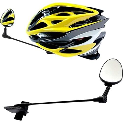 Bike Helmet Mirror 360°Rotatable Adjustable Wide Angle Cycling Flat Rear View Mirror for MTB Road Bicycle Motorcycle Crash Hat