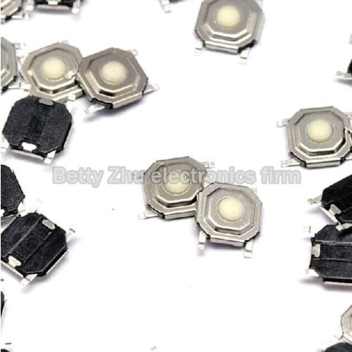 1000PCS/LOT 4 * 4 * 1.5 MM 4*4*1.5MM SMD plastic button touch switch / waterproof copper head 4pin pin 4 feet four