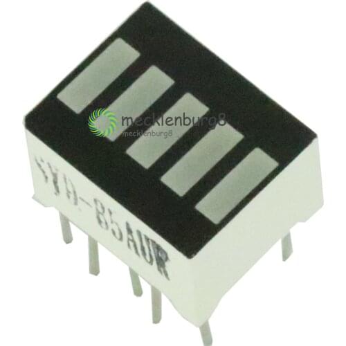 2PCS Diy Electronic PCB Board 5 Segment Red Color 1 Digit Bar LED Display For Arduino