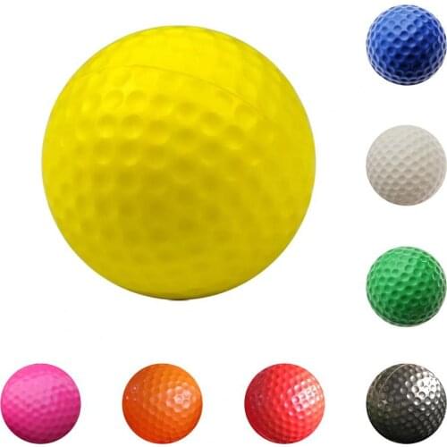 2Pcs PU Foam Golf Balls Sponge Elastic Eco-friendly Safety Golf Practice Balls Children Toys for Golf Practice 골프공 스탬프
