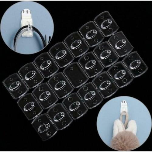 20pcs Transparent Wall Hooks Waterproof Strong Adhesive Hooks Rack for Home Kitchen Bathroom Hanger Hook Organizer Key Holder