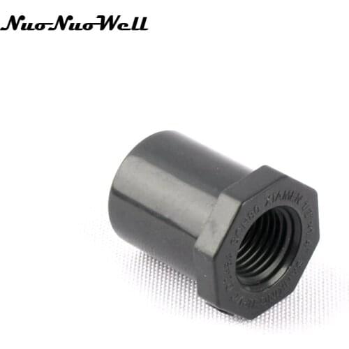 3pcs NuoNuoWell PVC ANSI 1/2" to 1/4" Thread Straight Connector Pipe Adapter Hose Converter Garden Irrigation Aquarium Fittings