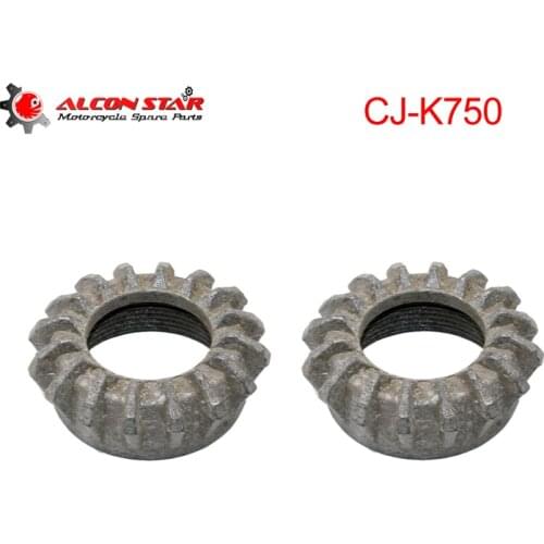 Alconstar-one pair Stainless steel CJ-K750 Motorcycle Exhaust Pipe Nuts 32P OHV For BMW R12 R51 R71 For Ural M12 M51 M72 Racing