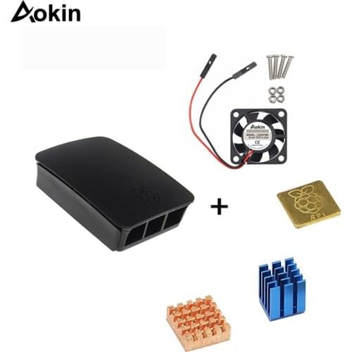 Raspberry pi 3 case with fan official ABS Raspberry pi 2 case cooling fan heat sink for raspberry pi 2/3