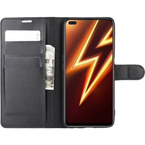 RMX2061 Case for OPPO Realme 6 Pro (6.60in) Cover Wallet Card Stent Book Style Flip Leather Case black Realme6+ 6Pro R2061