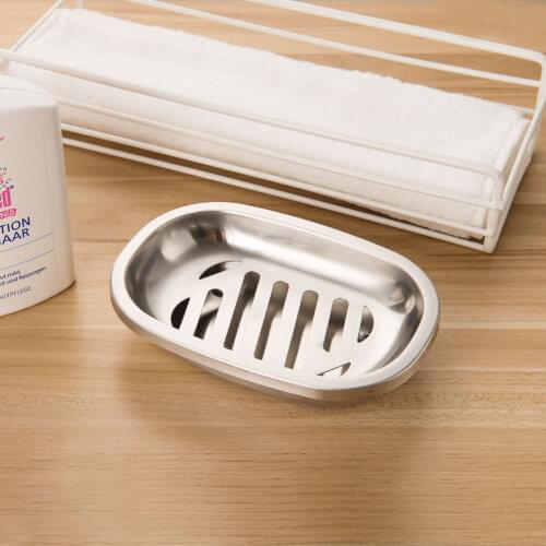 Grind arenaceous Soap Dish Holder Stainless Steel with Seat for Bathroom Shower Riser Kitchen Organized