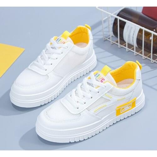 Summer White Mesh Sneakers Women Casual Shoes Fashion Woman Shoes Platform Ladies Breathable Walking Mesh Cozy Slip Fabric Shoes