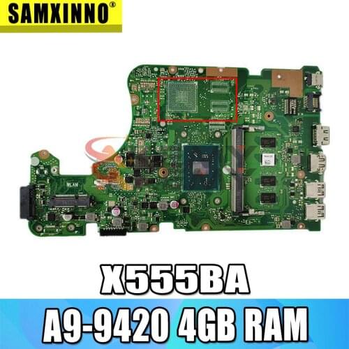 X555QG Motherboard X555QA X555BA X555Q X555B X555BA laptop Motherboard X555BA Mainboard Test OK A9-9420 4GB RAM