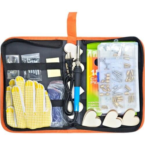 60W Soldering Iron Kit Wood Burning Pen Set Electric Soldering Iron Carving Pyrography Tools Welding Kit