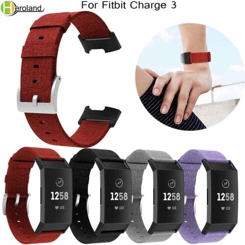 New Colorful wrist strap for fitbit charge 3 bracelet band nylon Watch Band Canvas frabic Smartwatch band Accessories watchbands