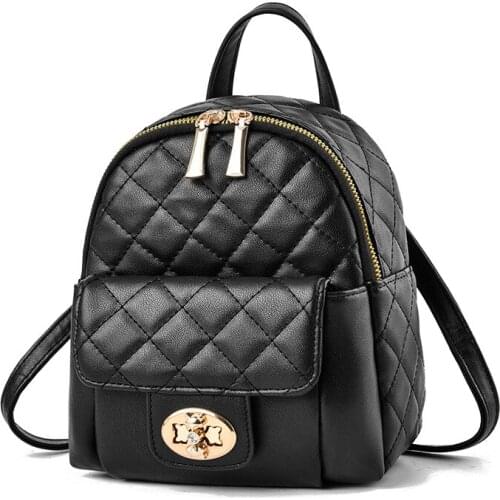 New European and American style solid color Lingge backpack Brand Women Letter Shoulder Bag INS Popular Female Backpack For2021