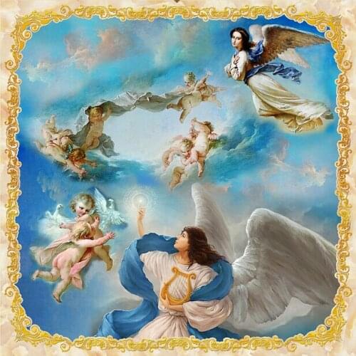 Custom ceiling wallpaper, European style angel city wall murals for the living room bedroom ceiling wall waterproof wallpaper