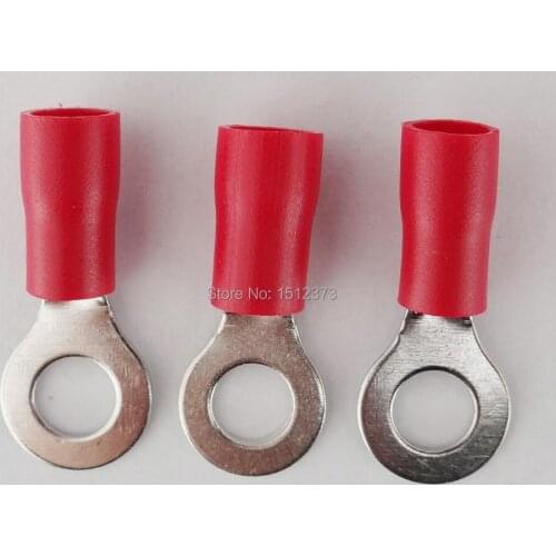 250PCS/lot pre-insulating terminal RV1.25-4 22-18AWG(0.5-1.5 square meter) wire connector