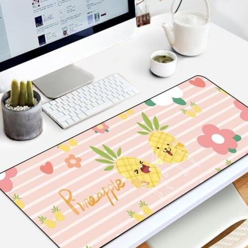 Fruit Pink Mouse pad Large Gaming Mouse Pad kawaii desk Mousepad Gamer 900x400 Rubber Keyboard Mat Office Computer Table Carpet