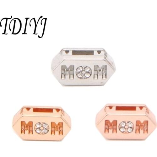 TDIYJ KEEPER Love MOM Charm Keeper fit for Leather Wrappable Keeper Bracelet for Women Jewelry 3pcs/lot