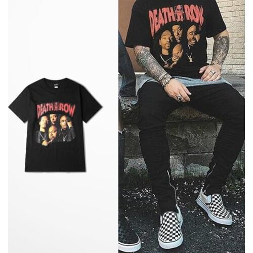 Ulzzang Funny 2PAC Print T Shirt Men Ins Style100% Cotton Tide Brand T Shirts Men And Women Hip Hop Kanye West Top Tee