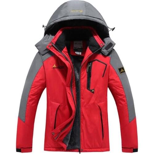 Thick Velvet Men Jacket Winter Parka Skiing Snowboarding Hooded Fleece Coat Men Women Windproof Waterproof Windbreaker Jackets